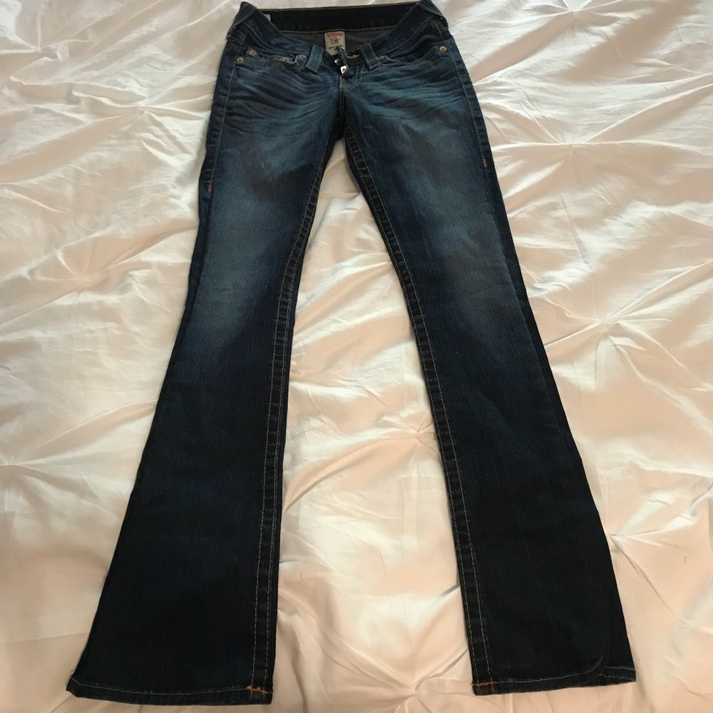 dark wash True Religion jeans